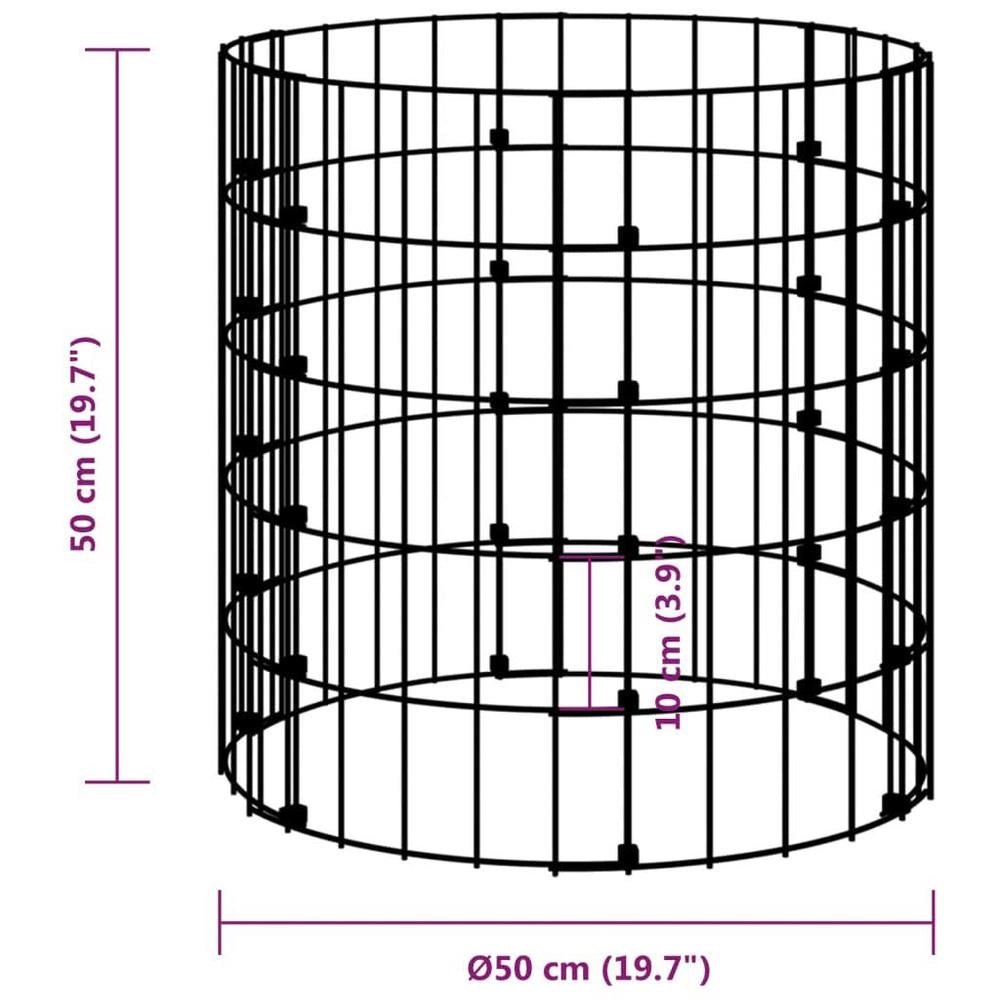 Garden Composter 50x50 Cm Galvanized Steel