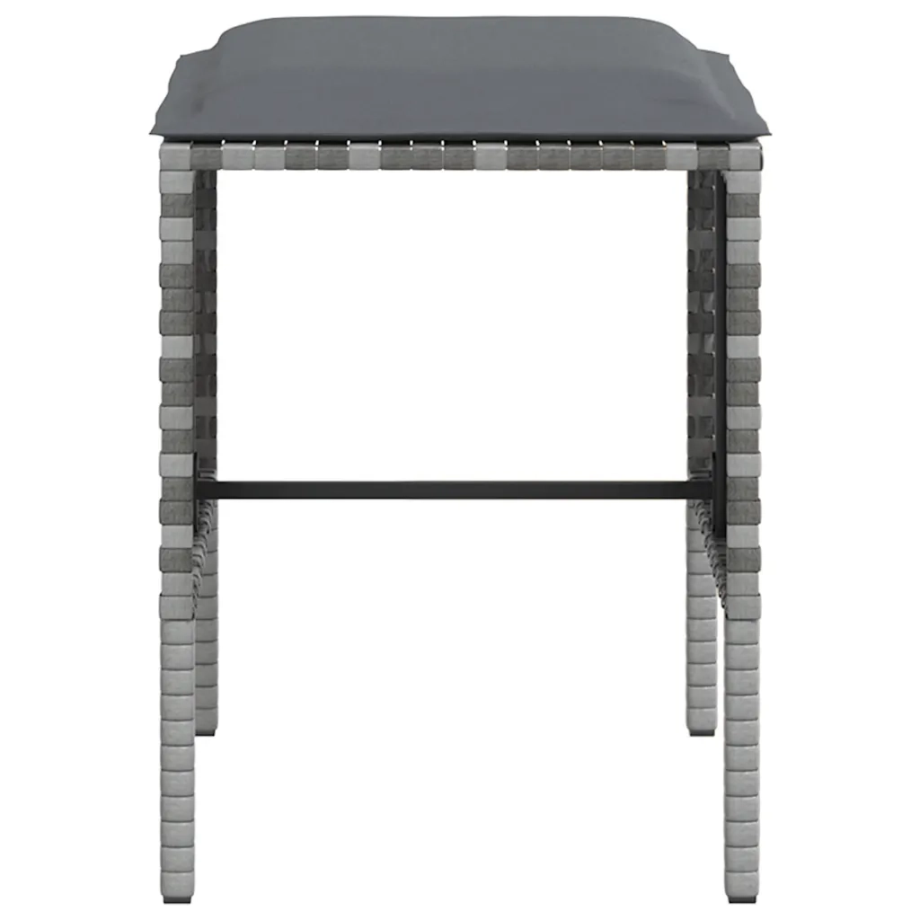 Set Divano a L con Cuscini 5 pz | Set Salotto da Giardino Grigio in Polyrattan