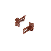 SET 12 REGGIPIANI MARRONI 20X15MM ANTISGANCIO