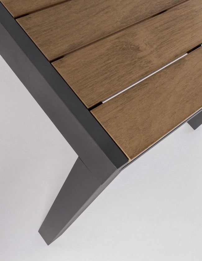 Tavolo Allungabile Elias 140-200x90 cm Antracite in Alluminio