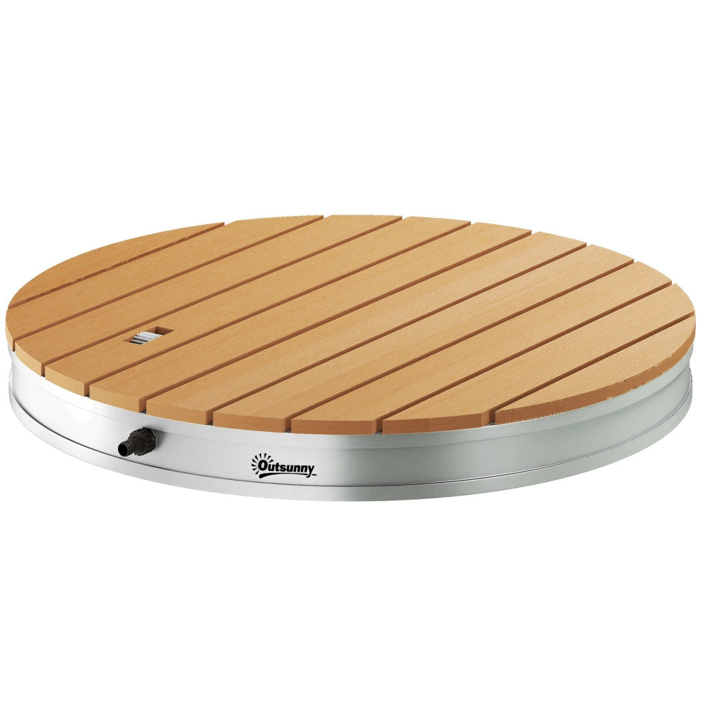 Doccia da Giardino Portatile con Altezza Fino a 4 m e Getti d'Acqua Regolabili. Effetto Legno
