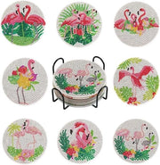 Kit di Pizzo di Diamante per Tappetino di Cucina per Principianti per la Decorazione di Casa e Ufficio - Flamingo Collection di Portacarte - 95 Caratteri