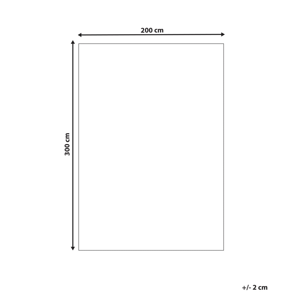Tappeto in lana forma rettangolare, tuftato a mano 200 x 300 cm bianco sporco design elegante