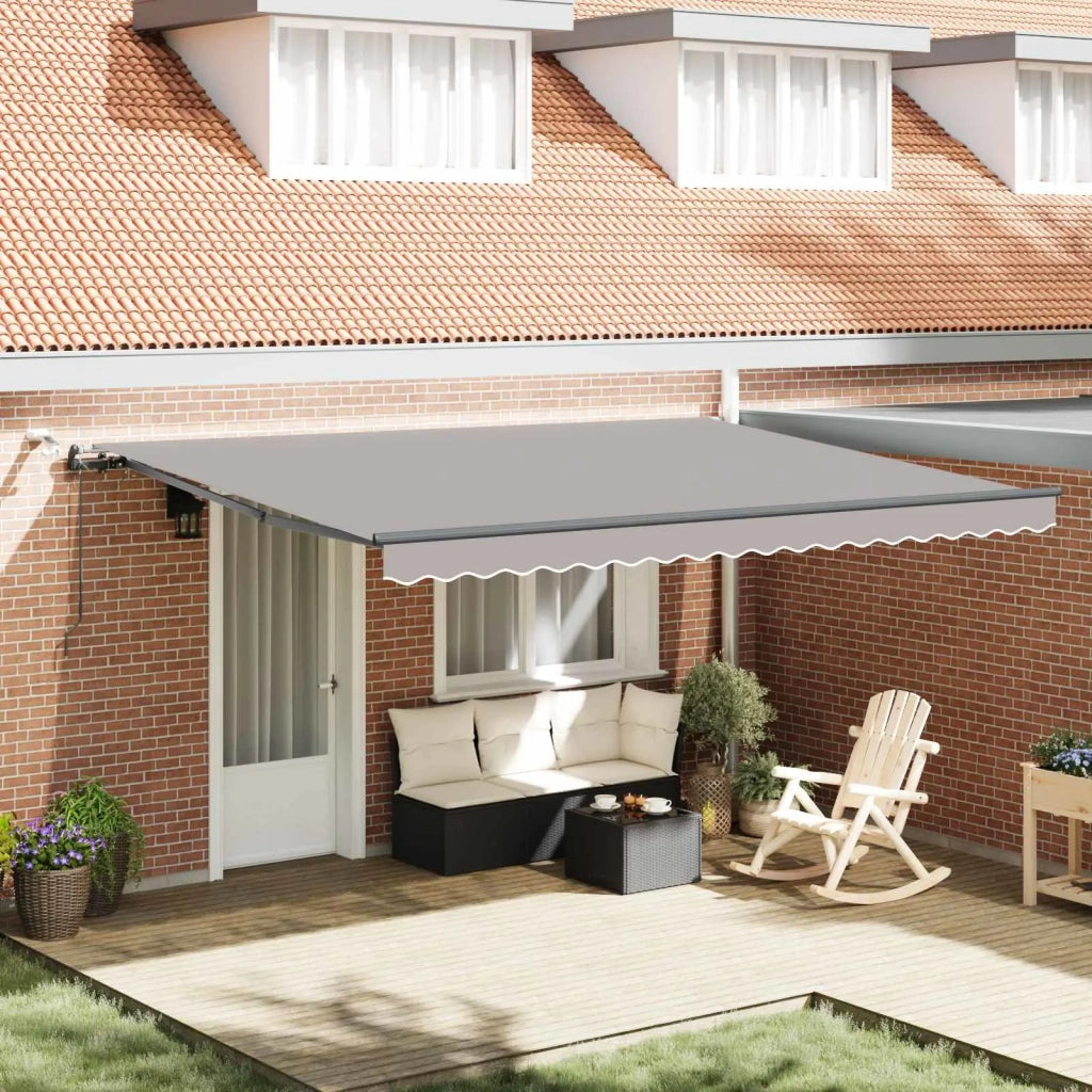 Tessuto per Tenda con Grigio chiaro 450 × 350 cm Poliestere 3331152