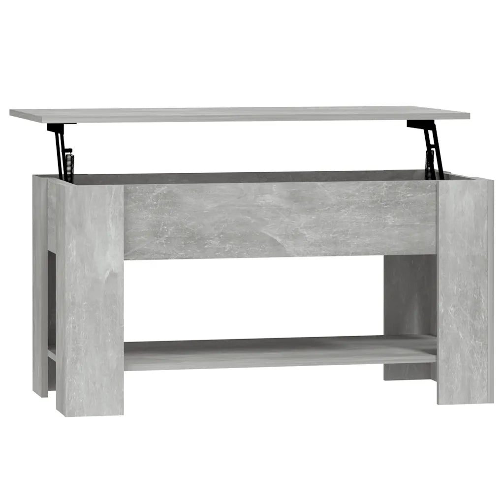 Tavolino Salotto-Tavolino da soggiorno-Tavolo Grigio Cemento 101x49x52 cm Legno Multistrato