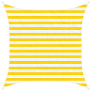 Vela Parasole | Telo Ombra | Vela da ombra solare Giallo e Bianco 2 x 2 m