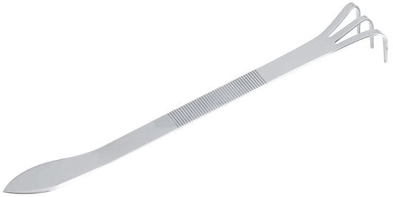 Strumento da giardino per bambini - Set di attrezzi per giardinaggio - Manico di legno robusto con contenitore in acciaio inossidabile - 3 denti - Manico ergonomico