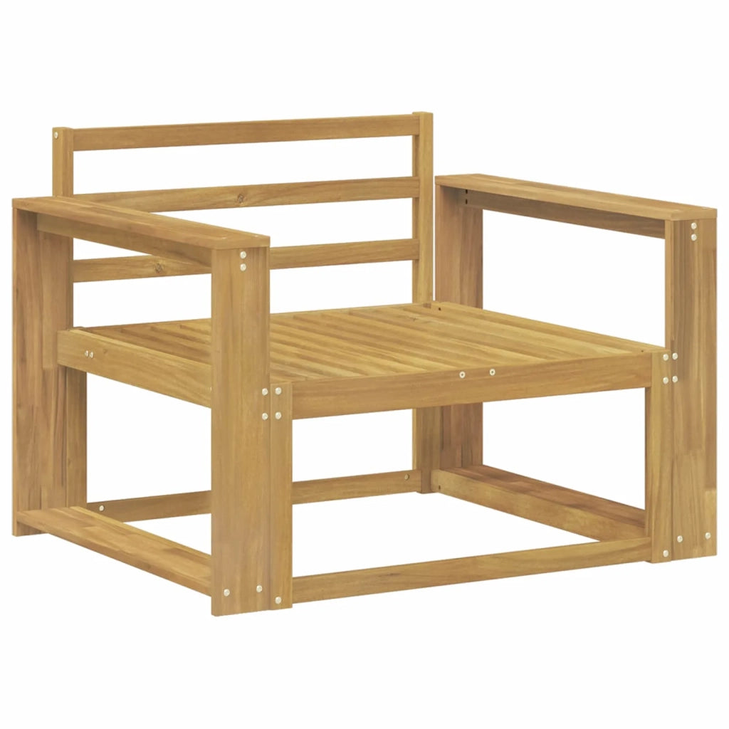 Divano centrale per esterno Legno di Acacia Massello Bianco