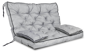 AIO FACTORY 100x60x50 cm Set da giardino impermeabile con cuscino grigio