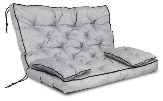 AIO FACTORY 100x60x50 cm Set da giardino impermeabile con cuscino grigio