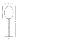 Piantana Lampada Grande a Uovo Colore Alluminio per Esterno Linea Lounge Livos