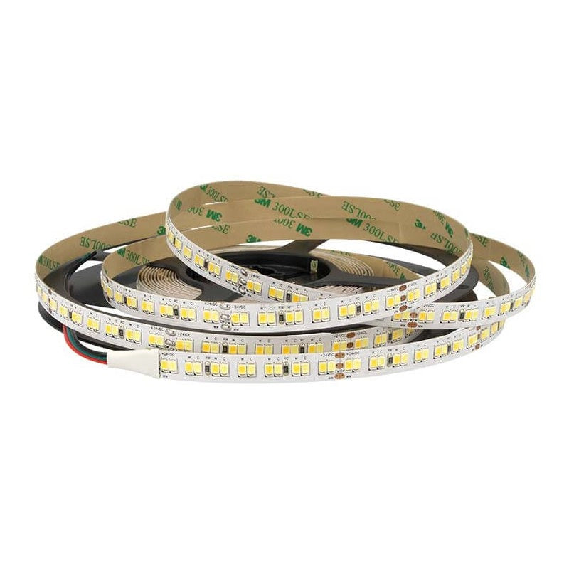 24V Bobina Striscia LED CCT 30W/M Bianco Caldo Neutro Freddo 2700K-6500K 5 Metri IP20 1120 SMD 2835