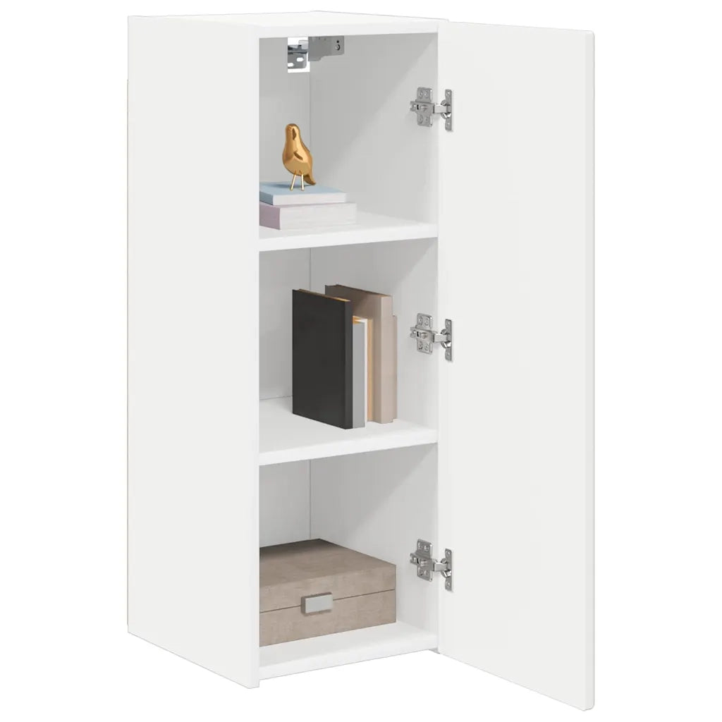 Mobile TV da parete 2 pz-Set di 2 Mobile TV a Muro-Credenza TV Bianco 30 x 31 x 80 cm