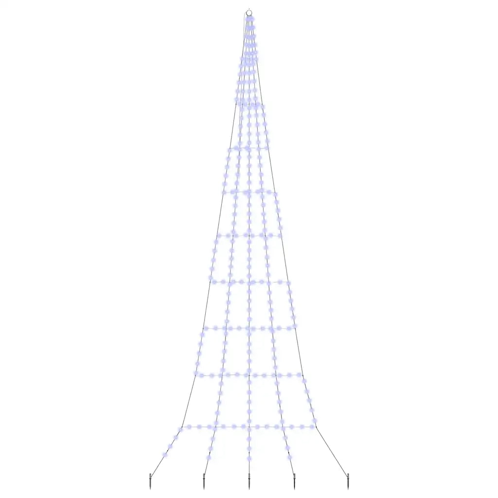 Albero di Natale LED con picchetti per il terreno-Luci decorative natalizie Blu 511 cm