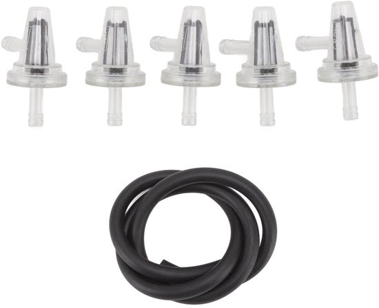 Filtro a gas universale trasparente - Adatto per tubi da 1/4 pollice/6-7 mm - Realizzato in plastica resistente - Ideale per motocicli - Facile da installare