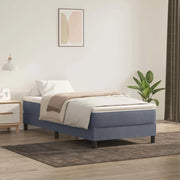 Giroletto a Molle con Materasso-Struttura Letto Grigio Scuro 80x220 cm Velluto 671958