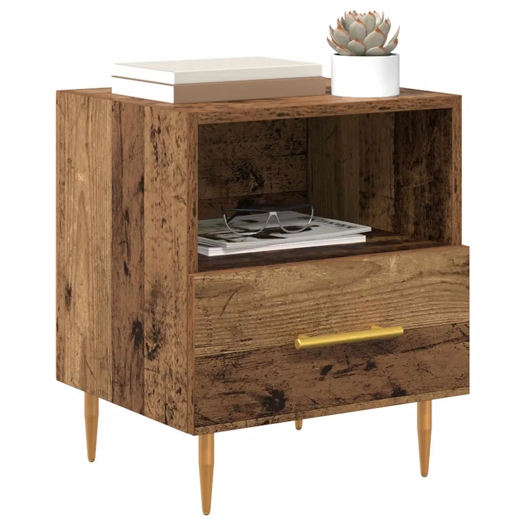 Comodino-Tavolino da notte Marrone 40 x 35 x 47,5 cm Legno multistrato 434136