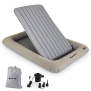Letto gonfiabile per bambini in viaggio, Set di materasso ad aria portatile con pompa elettrica barriere laterali Grigio-Materassi e basi letto