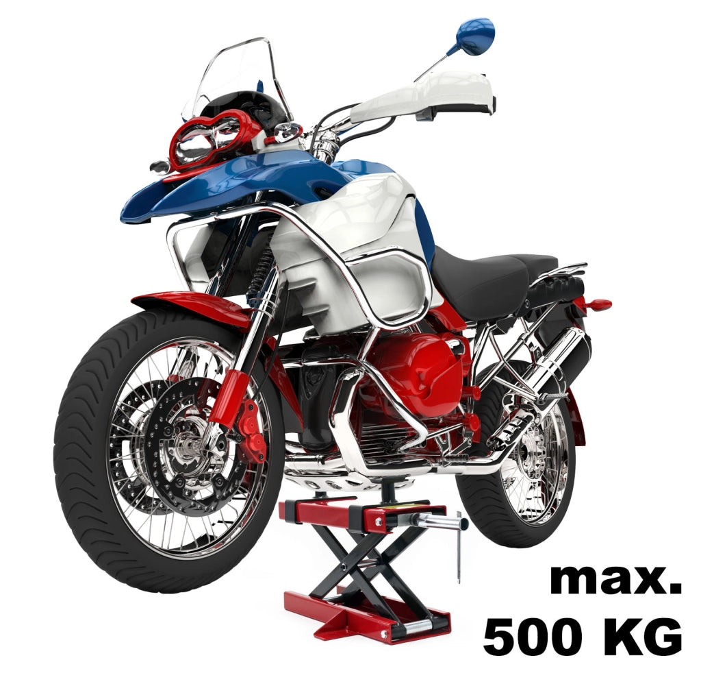 Alzamoto centrale fino a 500 kg Sollevatore moto Minilift Pedana di sollevamento