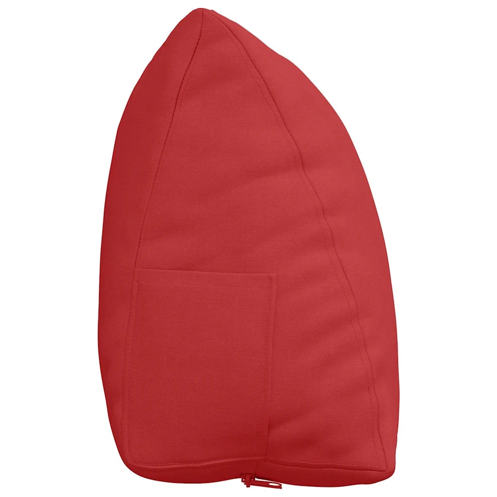 Cuscino per Schiena Rosso 60 x 20 x 50 cm Tessuto