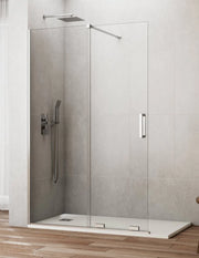 Porta doccia scorrevole 1+1 CIRENE (KENNA) Walk-in 110 cm Profilo Cromo