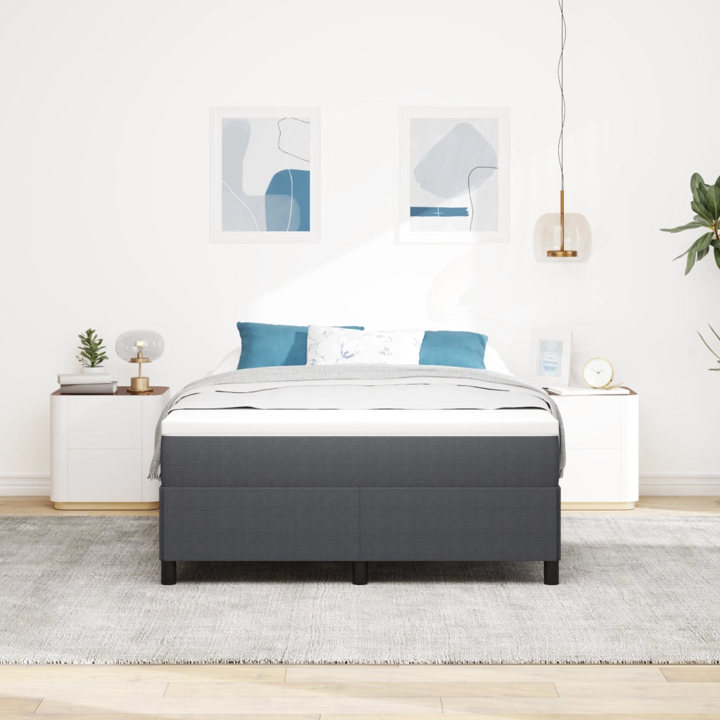 Struttura letto  Grigio scuro 160x200 cm in tessuto corduroy