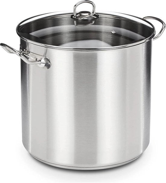 Jumbopot professionale - grande capacità - 1 pezzo - argento - acciaio inossidabile - 30x28cm
