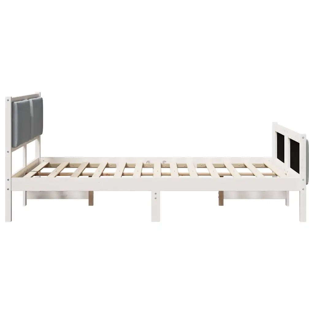 Struttura del letto Grigio chiaro 135 x 190 cm Tessuto