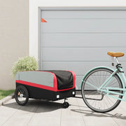 Rimorchio da Bici Nero e Rosso 45 kg in Ferro 94062