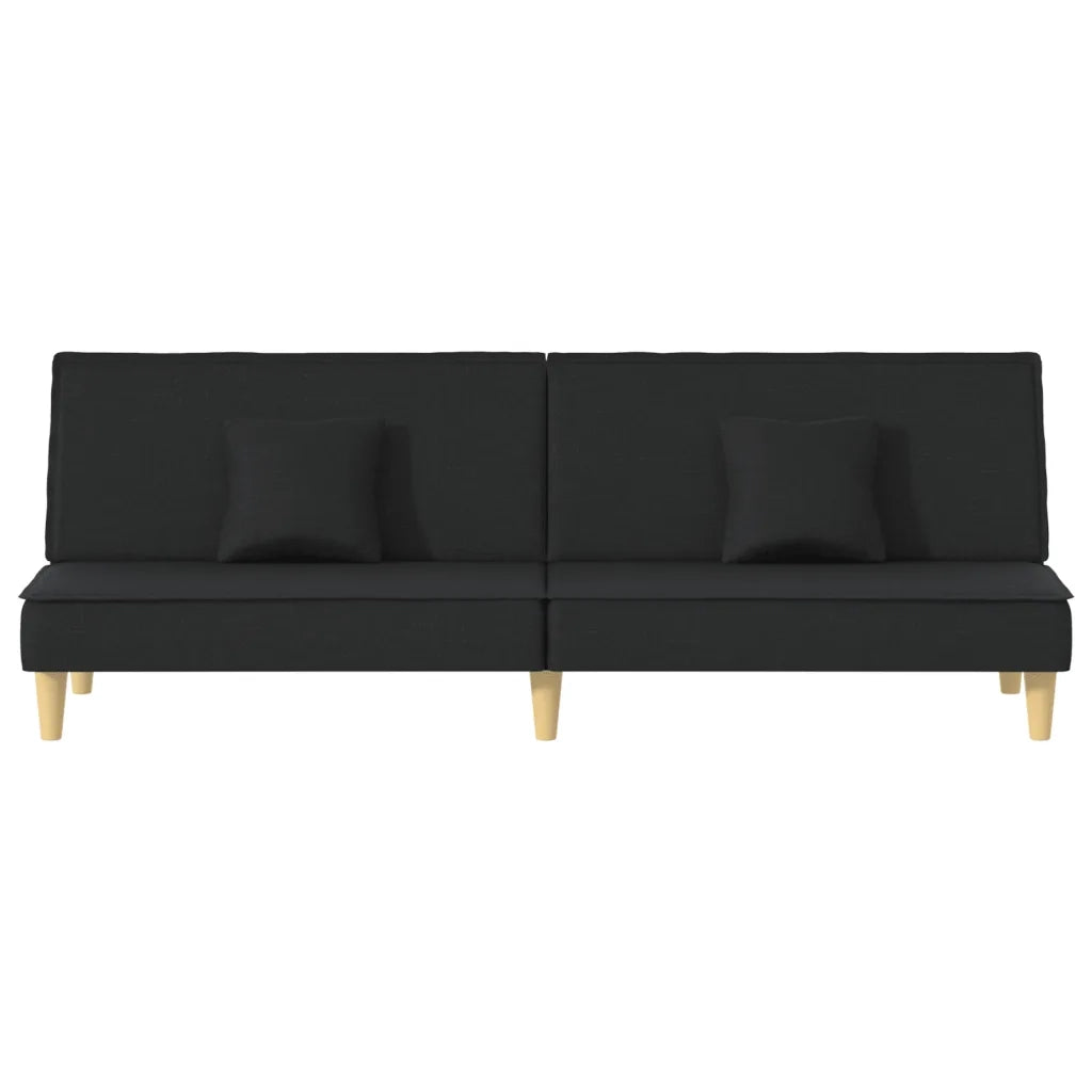 Divano Letto Nero in Tessuto 351902