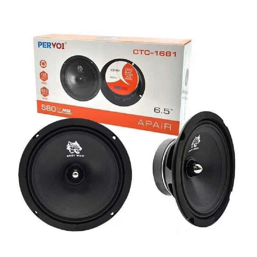 Trade Shop - Coppia Di Casse Per Auto Altoparlanti Speaker Woofer 580 Watt 16 Cm Ctc-1681 -