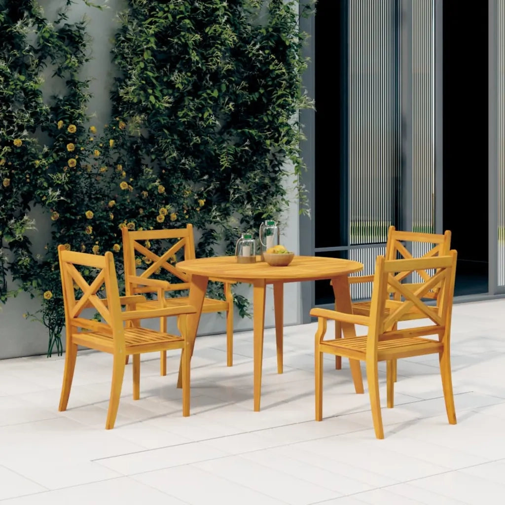 Sedie da Pranzo per Esterni 4pz Grigio Legno Massello di Acacia 3098660