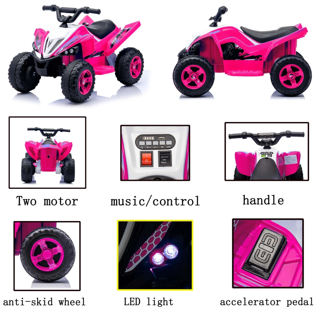 ATV Elettrico per Bambini con LED e Batteria Ricaricabile ¨C zephmum ¨C Verde