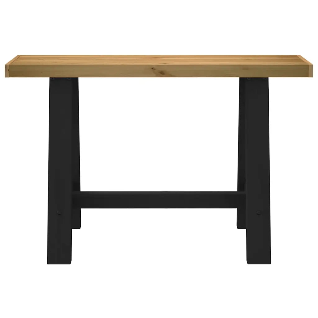 vidaXL Tavolo Consolle NOAIN Gambe Forma A 120x30x75 cm Legno Massello