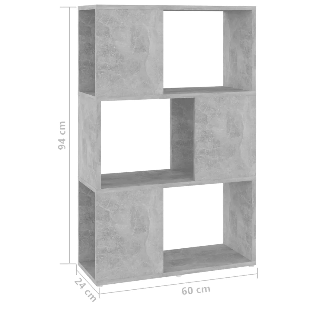 Libreria/Divisorio Grigio Cemento 60x24x94 cm in Truciolato 809075