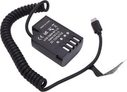 Decodering Dummy Batteria Tipo C DC Connettore Adattatore di Alimentazione per GH3 GH4 GH3GK GH5 e Altre Fotocamere Digitali - Decodering Dummy DCC12.