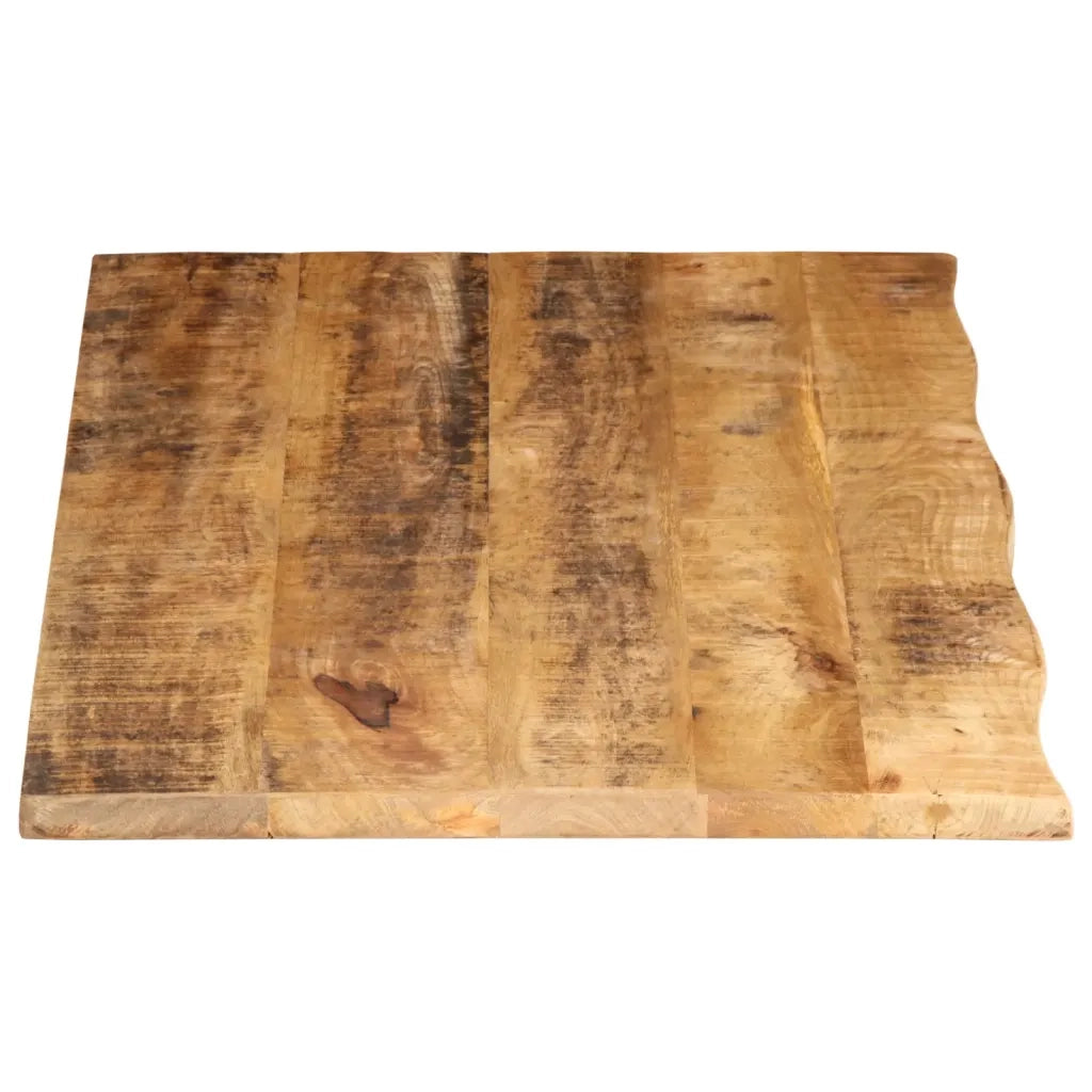 Piano Tavolo 100x60x2,5cm Bordi Vivi Legno di Mango Grezzo