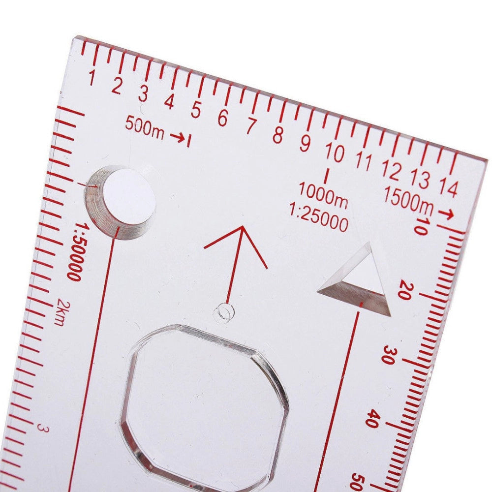 Trade Shop - Bussola Ingrandimento Righello Scala Da Cartografia Orientamento Nautica Camping -