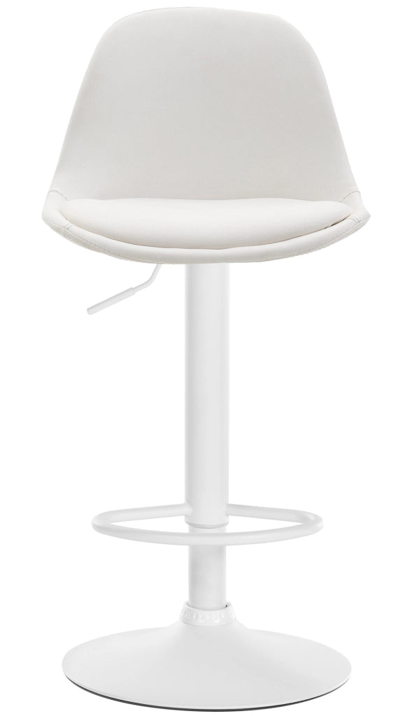 Sgabello di design KIEL in similpelle bianco,bianco
