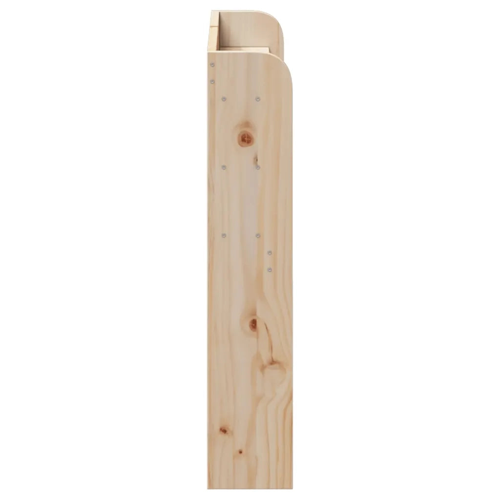 Testiera con Ripiani 90 cm in Legno Massello di Pino