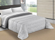Trapunta Piumone Letto Invernale Imbottita 300gr Microfibra Scaldanotti Camilla - 2 Piazze - Grigio