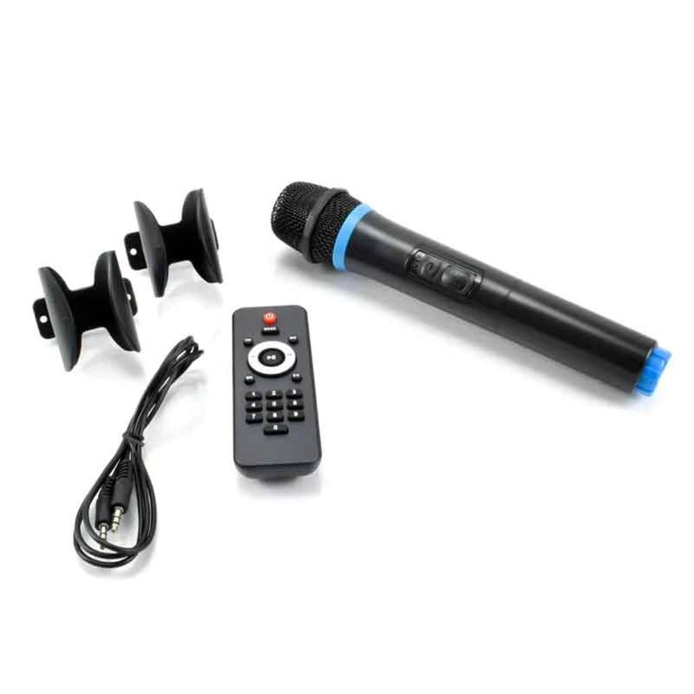 Trade Shop - Altoparlante Bluetooth Karaoke Con Microfono Telecomando Effetti Di Luce Led Rgb Q-yx8000 -