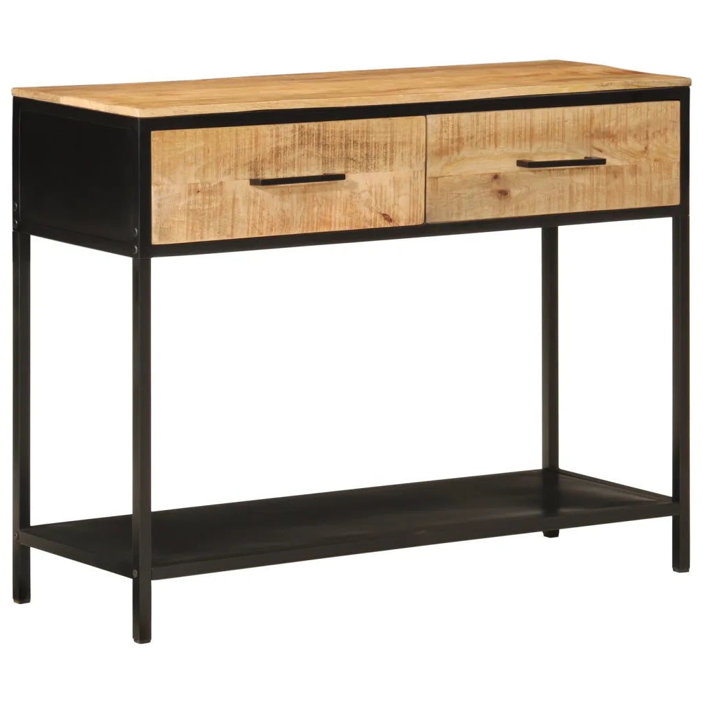 Tavolo Consolle 100x35x76 cm in Legno Massello di Mango e Ferrocod mxl 112103