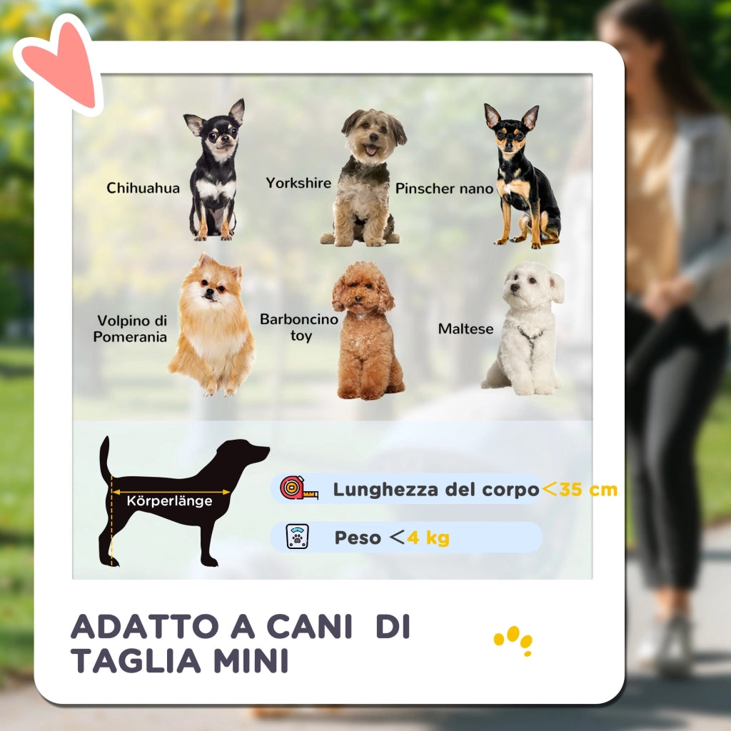 Trasportino per Cani Pieghevole 3 in 1 con Borsa e Cestino ¨C Zephmum ¨C Grigio