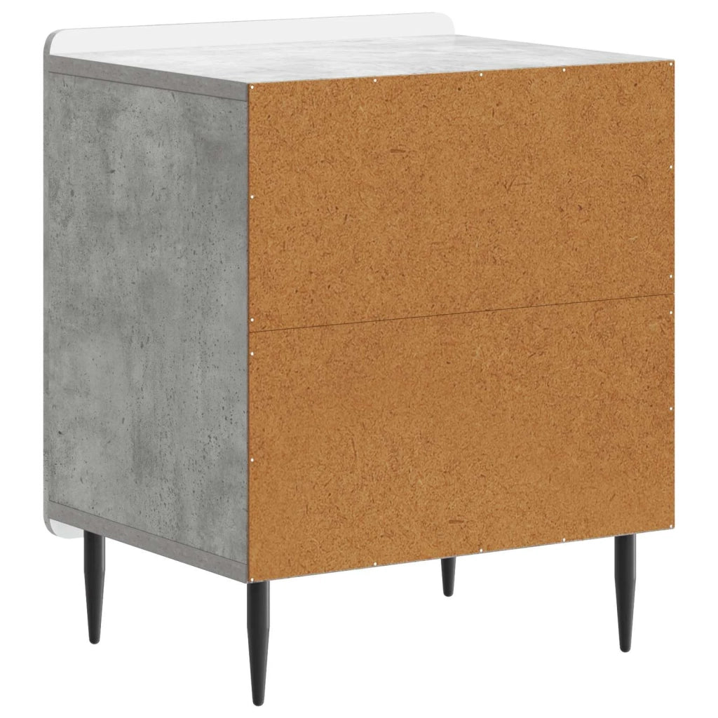 Armadio da Notte 2 pcs Grigio Cemento 43 x 34,5 x 52 cm 894342