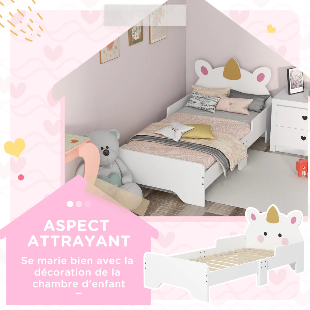 Letto a castello per bambini con rete a doghe ¨C zephmum ¨C rosa 143x74x67 cm