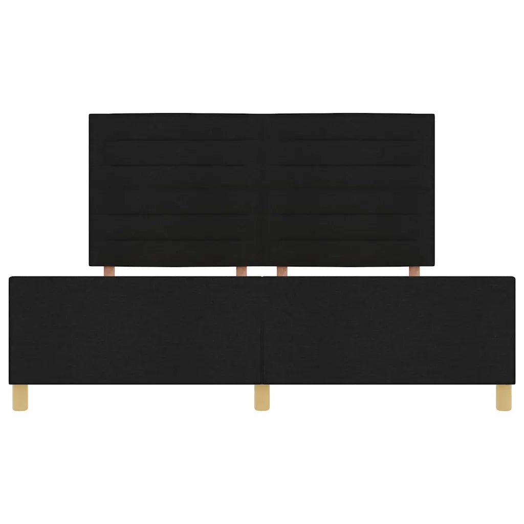 Struttura del letto con testiera Nero 180 x 200 cm Tessuto 3344671
