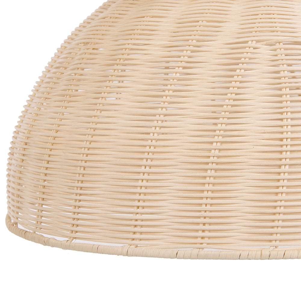 Lampada a Sospensione a Soffitto Rattan Vimini Campana Paralume Boho Rustico