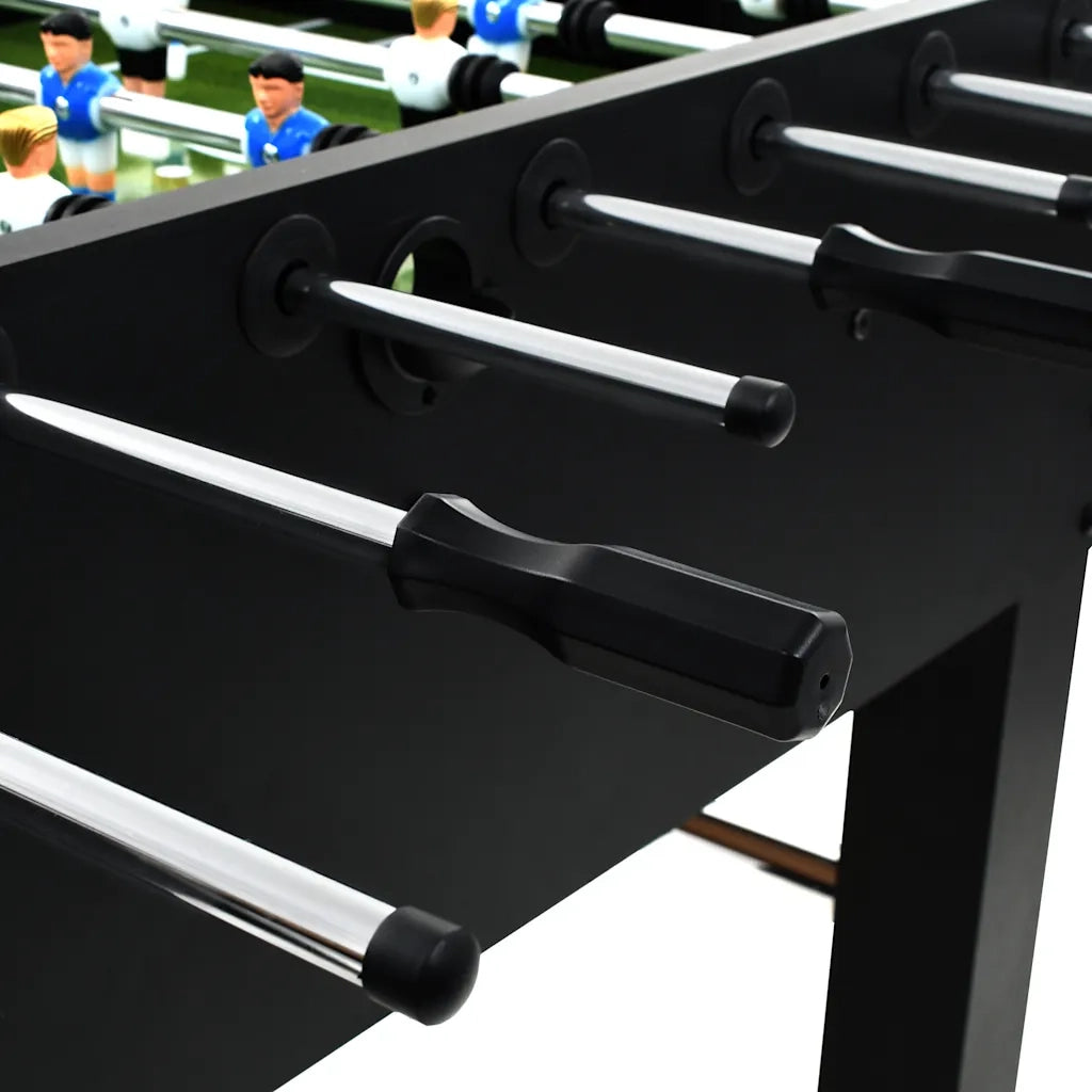 Tavolo Calcio Balilla in Acciaio 60 kg 140x74,5x87,5 cm Nero CFW3769857
