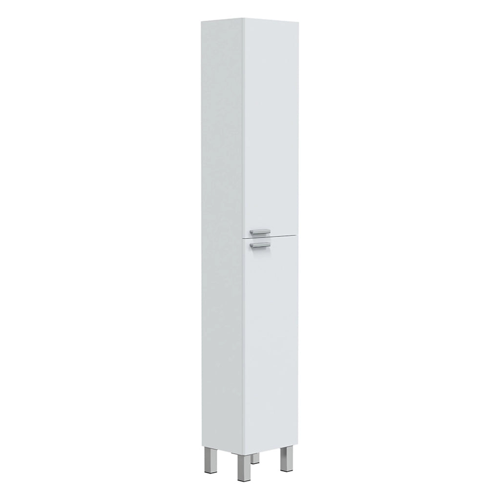 Nin, Mobile Colonna 3 Ripiani, 30x25x182h cm Bianco Lucido